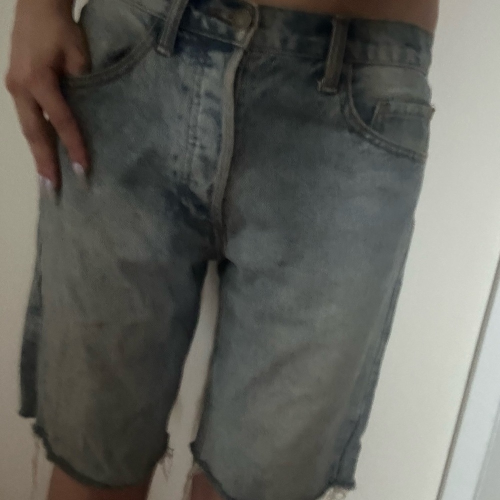 brandy melville long jean shorts